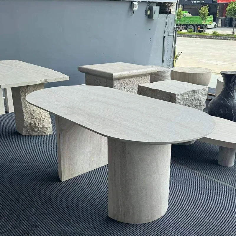 แผ่นพื้น travertine Super White